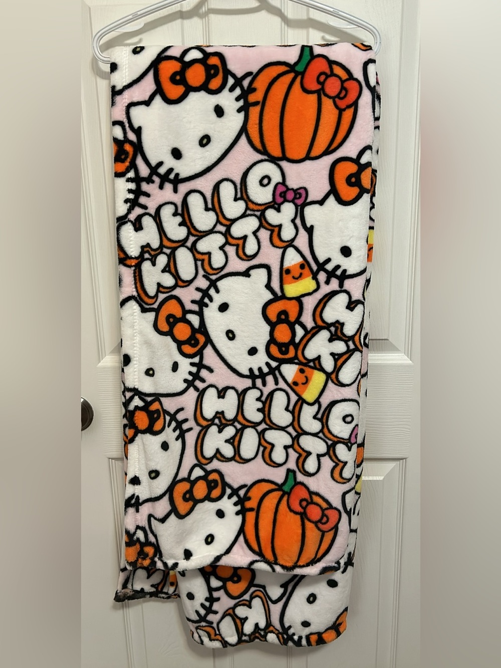 Hello kitty Halloween plush throw blanket